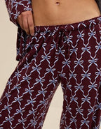 OVERSLEPT by Aerie Real Soft® Piping PJ Pant - Royal Berry