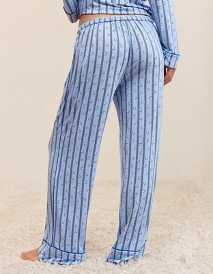 OVERSLEPT by Aerie Real Soft® Piping PJ Pant - Twilight Blue