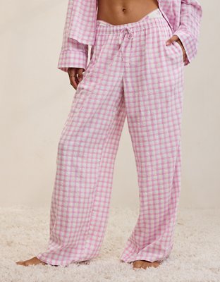 OVERSLEPT by Aerie Seersucker Trouser Pant - Hushed Violet