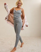OVERSLEPT by Aerie Pointelle Legging - Dark Heather Gray