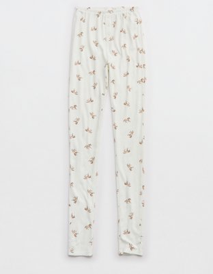 OVERSLEPT by Aerie Pointelle Legging - Cream