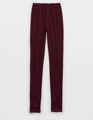 OVERSLEPT by Aerie Pointelle Legging - Royal Berry