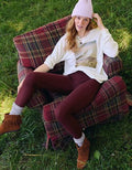 OVERSLEPT by Aerie Pointelle Legging - Royal Berry