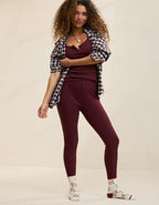 OVERSLEPT by Aerie Pointelle Legging - Royal Berry