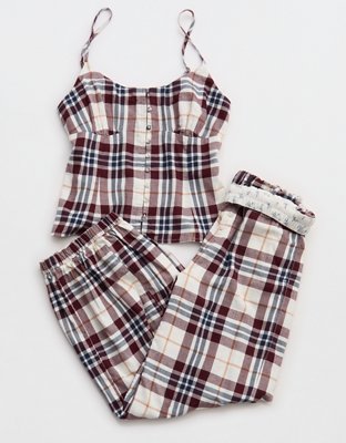 OVERSLEPT by Aerie Flannel Balloon Pant - Soft Muslin