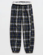 OVERSLEPT by Aerie Flannel Balloon Pant - Navy