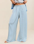 OVERSLEPT by Aerie Liquid Satin Wide Leg Pant - Green Sheen