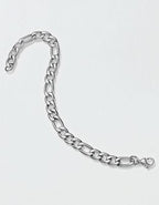 West Coast Jewelry Stainless Steel 8mm Figaro Chain Bracelet - Silver