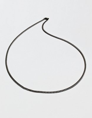 West Coast Jewelry Men's Black Plated Stainless Steel Cuban Chain - Black