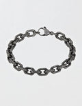 West Coast Jewelry Men's Beveled Edge Gunmetal Chain Bracelet - Gunmetal