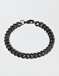 West Coast Jewelry Men's Curb Chain Black Steel Bracelet - Black