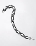West Coast Jewelry Two-Tone Stainless Steel Byzantine Chain Bracelet - Black