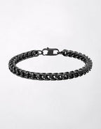 West Coast Jewelry Franco Chain Stainless Steel Bracelet - Black