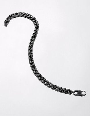 West Coast Jewelry Franco Chain Stainless Steel Bracelet - Black
