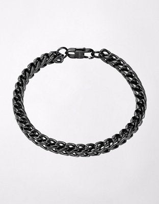 West Coast Jewelry Franco Chain Stainless Steel Bracelet - Black