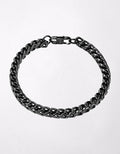 West Coast Jewelry Franco Chain Stainless Steel Bracelet - Black