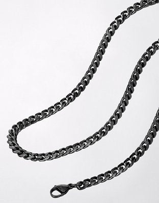 West Coast Jewelry Plated Stainless Steel Curb Chain - Black