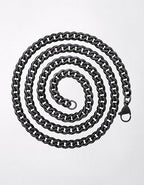 West Coast Jewelry Plated Stainless Steel Curb Chain - Black