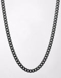 West Coast Jewelry Plated Stainless Steel Curb Chain - Black