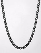 West Coast Jewelry Plated Stainless Steel Curb Chain - Black