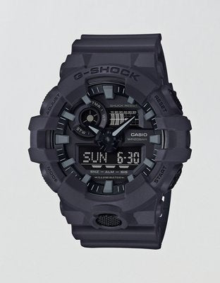Casio G-Shock Front-Button Analog Digital Resin Watch - Black