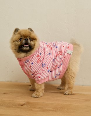 ABO Snoopy 4th of July Dog Sweater - Red
