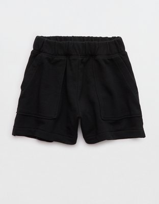 Aerie Go-To Fleece Short - True Black