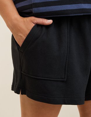 Aerie Go-To Fleece Short - True Black