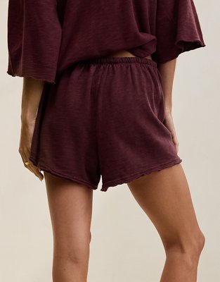Aerie It's Casual Knit Slub Short - Royal Berry