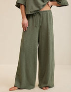 Aerie It's Casual Knit Slub Trouser - Olive Fun
