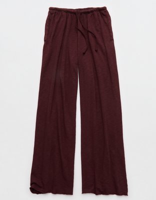 Aerie It's Casual Knit Slub Trouser - Royal Berry