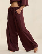 Aerie It's Casual Knit Slub Trouser - Royal Berry