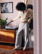 Aerie Go-To Trouser - Medium Heather Gray