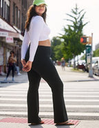 OFFLINE By Aerie OG Cotton High Waisted Flare Legging - True Black