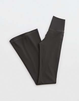 OFFLINE By Aerie Real Me High Waisted Crossover Flare Legging - Smoked Gray