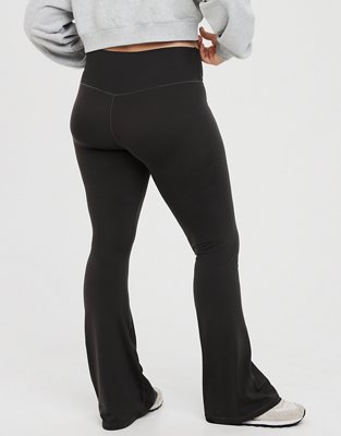 OFFLINE By Aerie Real Me High Waisted Crossover Flare Legging - Smoked Gray