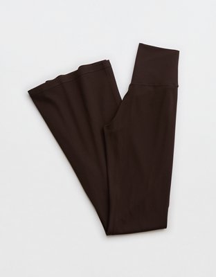 OFFLINE By Aerie Real Me High Waisted Crossover Flare Legging - Deep Earth