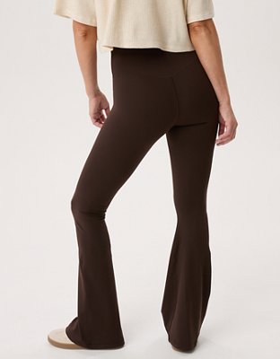 OFFLINE By Aerie Real Me High Waisted Crossover Flare Legging - Deep Earth