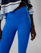 OFFLINE By Aerie Real Me High Waisted Crossover Flare Legging - Cobalt Jewel