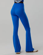 OFFLINE By Aerie Real Me High Waisted Crossover Flare Legging - Cobalt Jewel