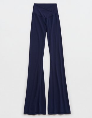 OFFLINE By Aerie Real Me High Waisted Crossover Flare Legging - Royal Navy