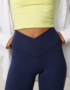 OFFLINE By Aerie Real Me High Waisted Crossover Flare Legging - Royal Navy