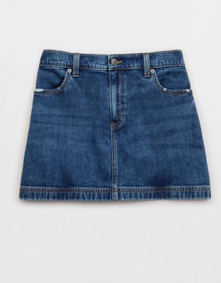 Aerie Daydream Denim Mini Skirt - Rocky Blue