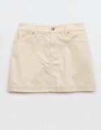 Aerie Daydream Denim Mini Skirt - Greige