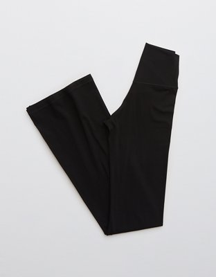 OFFLINE By Aerie Real Me High Waisted Crossover Flare Legging - True Black