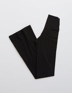 OFFLINE By Aerie Real Me High Waisted Crossover Flare Legging - True Black