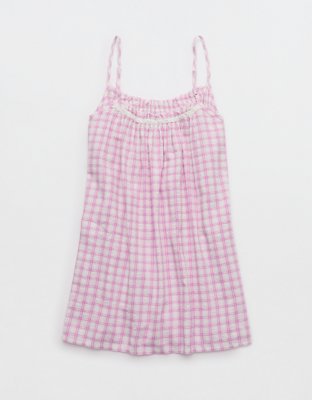 OVERSLEPT by Aerie Seersucker Babydoll Nightie - Hushed Violet