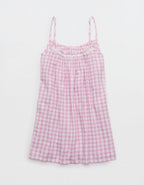 OVERSLEPT by Aerie Seersucker Babydoll Nightie - Hushed Violet