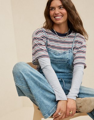 Aerie Lace Through Overall - Blue