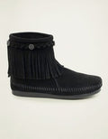 Minnetonka Back Zip Softsole Boot - Black